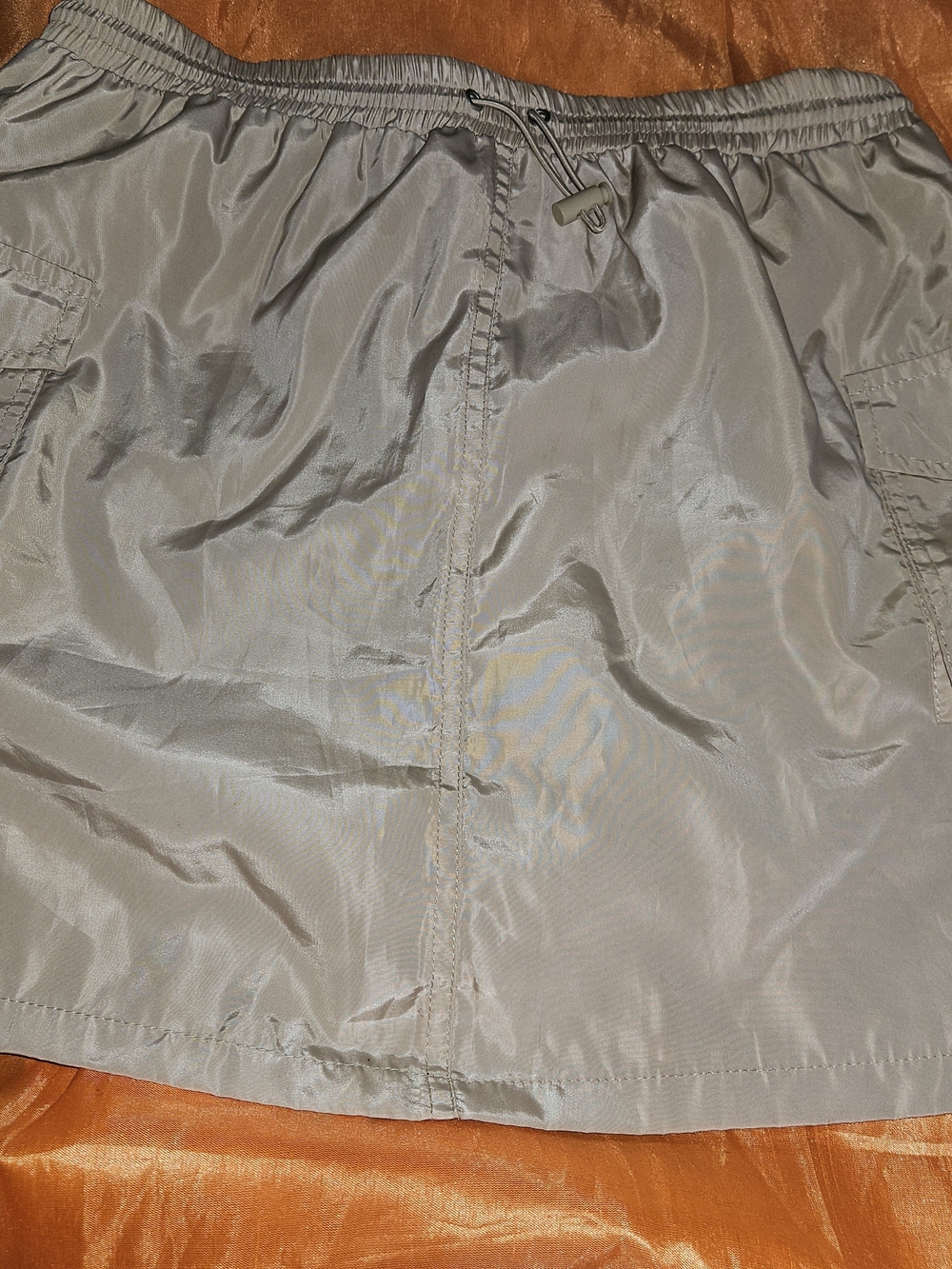 Women’s Beige Drawstring Cargo Skirt